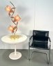 Spectacular Vintage 1980s Glass Petals Flower Table Lamp #1