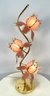 Vintage 1980s Glass Petals Flower Table - Missing 2 Glass Petals #2