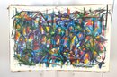 Vintage Mid Century Abstract Painting, Signed