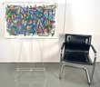 Vintage Mid Century Abstract Painting, Signed