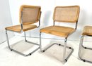 4 RARE Early Production B32 Marcel Breuer Thonet GFM Cesca Dining Chairs Bauhaus
