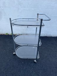 Vintage Chrome 3 Tier Bar Cart