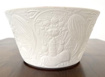 Mid Century German White Porcelain Bowl By  Bjorn Wiinblad For Rosenthal