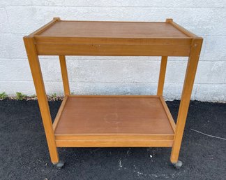Vintage Collapsible Two Tier Bar Cart Trolley