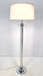 Contemporary Modern Lucite & Metal Floor Lamp