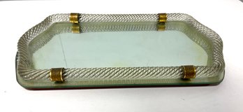 Vintage Twisted Glass Perfume Tray