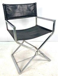 Vintage 1960s Chrome & Vinyl Director's Style Chair