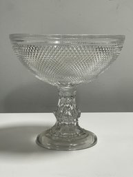 Antique Large Glass Compote