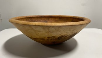 Vintage Large Wood Bowl, Signed