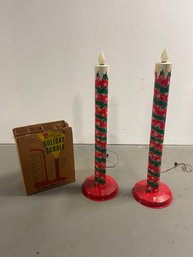 Vintage Poloron Giant Holiday Candles