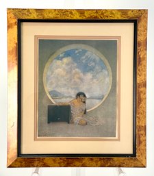 Vintage MAXFIELD PARRISH Collier & Son Print, Framed #1