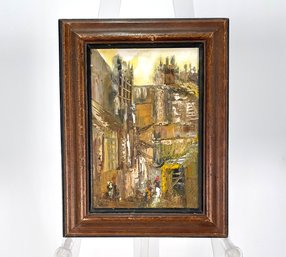 Mid Century Painting On Canvas, Framed.