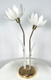 Vintage Acrylic Flowers Table Lamp