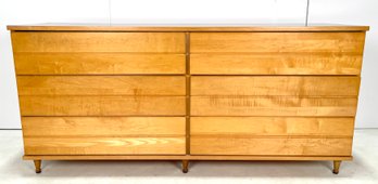 Mid Century Modern Maple Chest Dresser