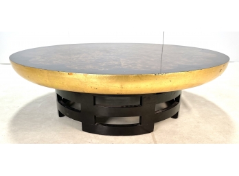 Mid Century Modern 1950s Muller & Barringer For KITTINGER Lotus Coffee Cocktail Table Oil Drop Lacquered Top