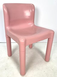 Vintage C. Bartoli For KARTELL  Pink Plastic Chair