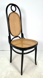 Mid Century Italian Bentwood & Cane Tall Back Chair