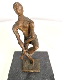 Mid Century Modern Bronze Sculpture Nude