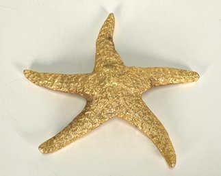 Gorgeous Gold Gilt Metal Starfish By LUNARES