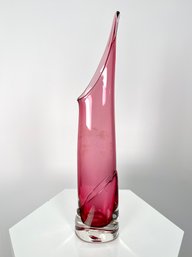 Vintage Ed Branson Signed Art Glass Vessel Vase