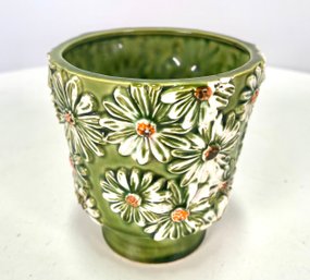Vintage Ceramic Daisy Planter