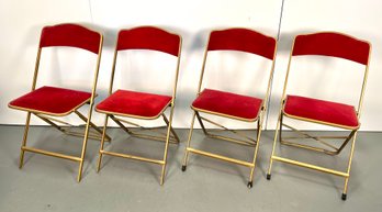 Vintage Set Of 4 A. FRITZ & Co Folding Chairs