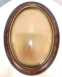 Vintage Convex Curved Glass Oval Frame #1