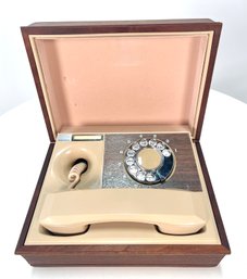 Vintage DECO-TEL Rotary Phone 1960s Cowhide