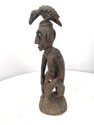 Vintage African Hand Carved Wooden Statue