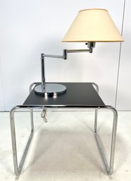 Vintage Walter Von Nessen Chrome Swing Arm Table Desk Lamp