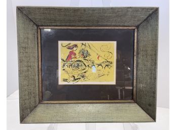 Mid Century Vintage Framed Marc Chagall Print Or Lithograph #1