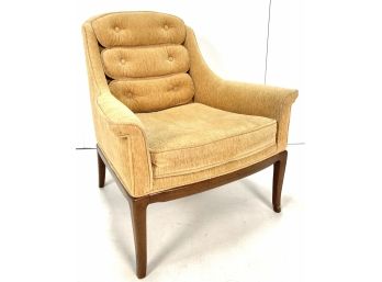 Mid Century Modern Vintage Lounge Chair Gold Fabric
