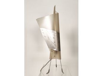 European 1980s Post Modern Plastic Sail Form Table Lamp