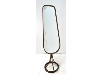 Contemporary Gold Metal Freestanding Cheval Mirror Made By Uttermost