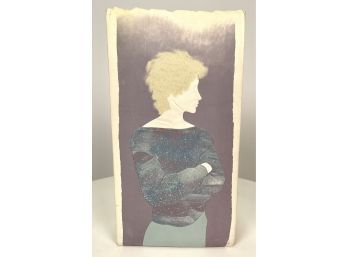 Vintage 1980s Emily Rossheim Ceramic Art Sculptural Vase Woman