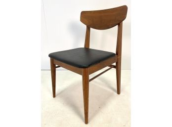 Mid Century Modern 1960s Walnut Desk Chair Vinyl Seat