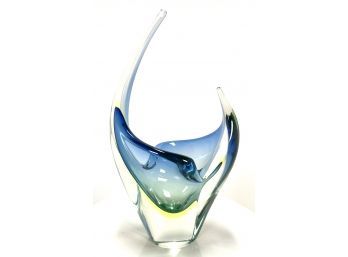 Mid Century Modern MURANO Italy Art Glass Vase Bowl