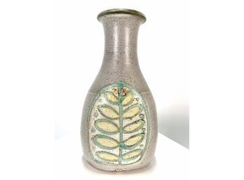 Vintage Art Pottery Vase, Stamped On Bottom Side