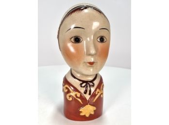 Vintage Or Antique Painted Head Vase #2