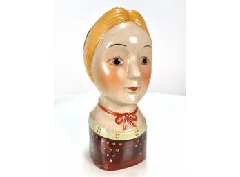 Vintage Or Antique Painted Head Vase #1