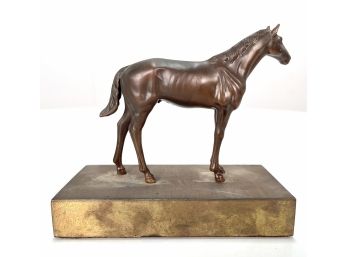 Vintage Artwork Of Distinction Metal Horse Statue