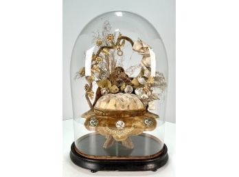 19th C French Victorian Glass Wedding Dome
