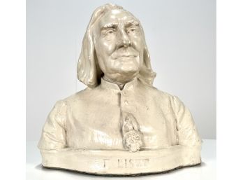 Vintage Antique Bust Of Composer Abbe Franz Liszt By Sir Joseph Edgar Boehm