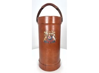 Vintage Leather Fire Bucket ENGLAND