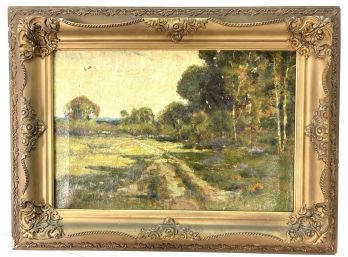 Antique Landscape Oil Painting, Signed (illegible)