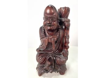 WOOD. Antique Chinese Carved Figural Statue