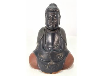 BUDDHA. Japanese Or Chinese Wood Carved Buddha