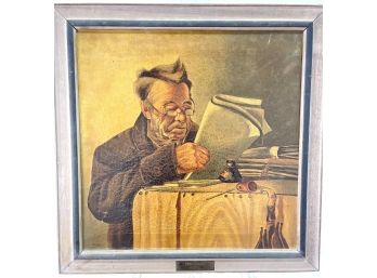 Vintage F. HESS Painting - I Am Retired