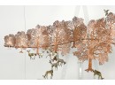 WOW!! Large Mid Century Modern Metal & Copper Trees Wildlife Wall Art Sculpture
