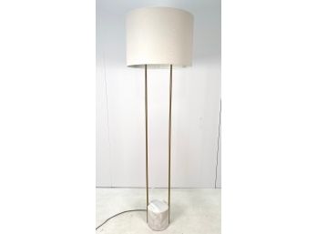 Elegant WEST ELM Marble Base Floor Lamp